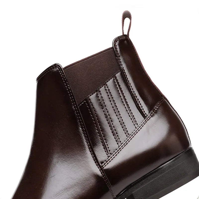 Pointed Toe Chelsea-style Boots For Men Fashion British Style