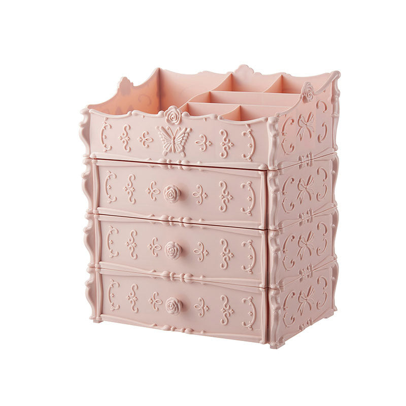 Product Rack Transparent Multi-layer Cosmetic BoxNet Red European Cosmetic Storage Box Drawer Dresser Skin Care