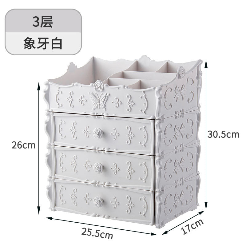 Product Rack Transparent Multi-layer Cosmetic BoxNet Red European Cosmetic Storage Box Drawer Dresser Skin Care