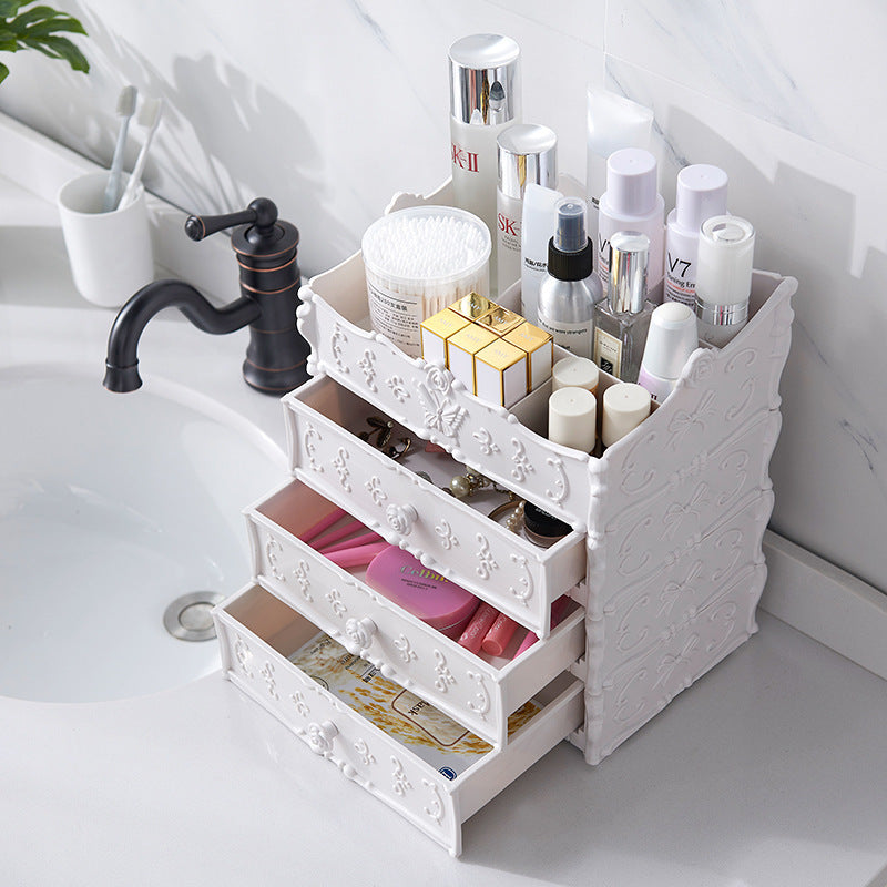 Product Rack Transparent Multi-layer Cosmetic BoxNet Red European Cosmetic Storage Box Drawer Dresser Skin Care