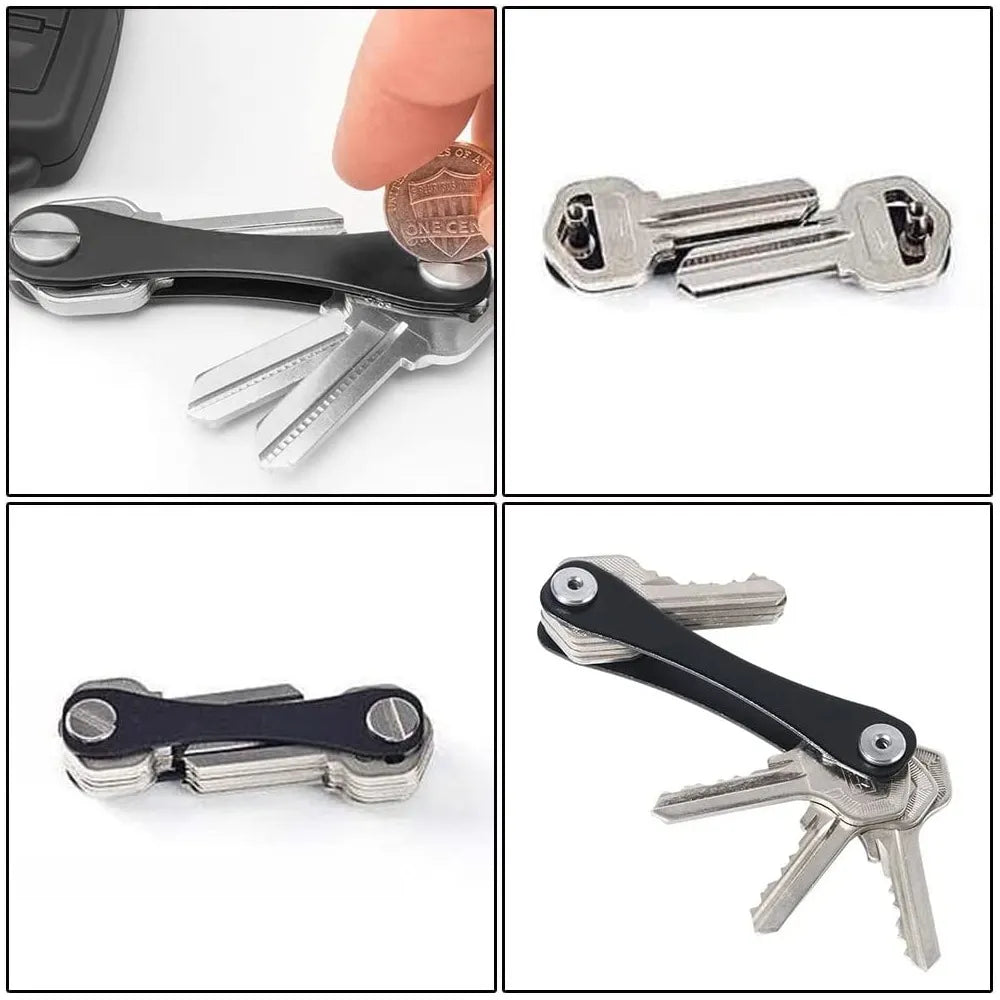 Metal Key Holder Compact Keychain Container Gadgets
