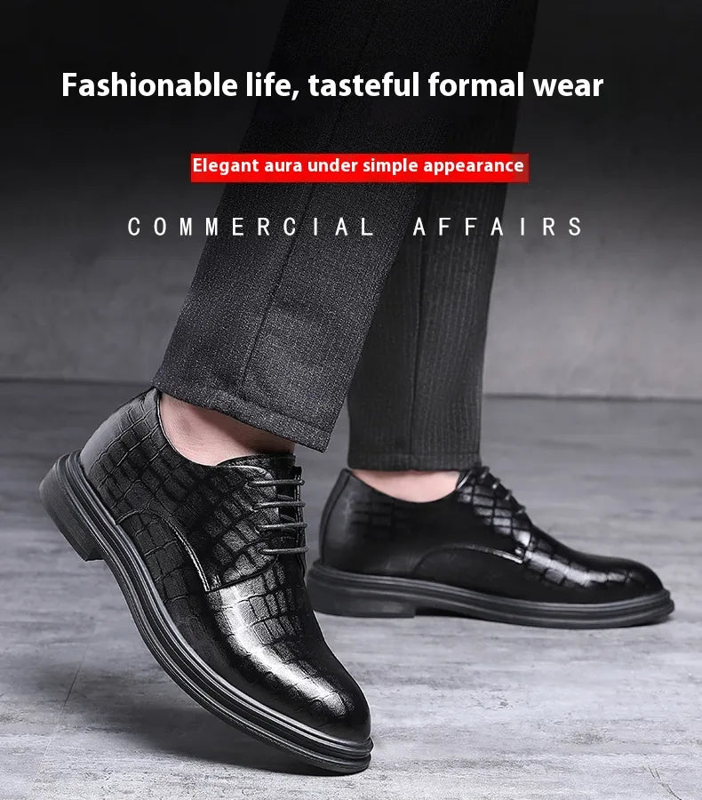 Business Formal Wear Leather Shoes Men's Leather Breathable