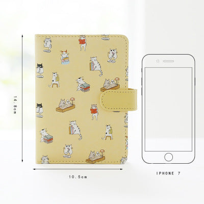 Golden Valley 32K Floating World Cat Language Coloring Page Cartoon Leather Buckle This Creative Cute Pocket Book Diary Notepad
