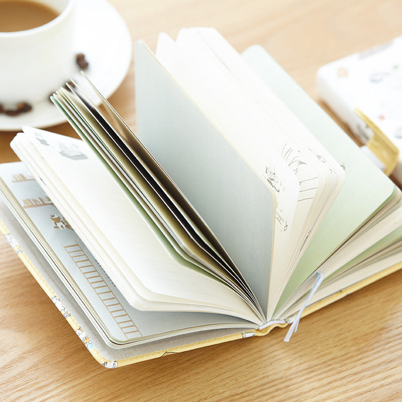 Golden Valley 32K Floating World Cat Language Coloring Page Cartoon Leather Buckle This Creative Cute Pocket Book Diary Notepad