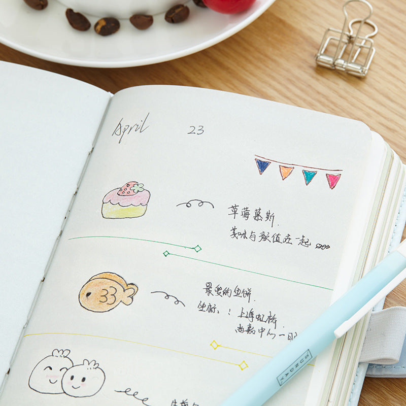 Golden Valley 32K Floating World Cat Language Coloring Page Cartoon Leather Buckle This Creative Cute Pocket Book Diary Notepad