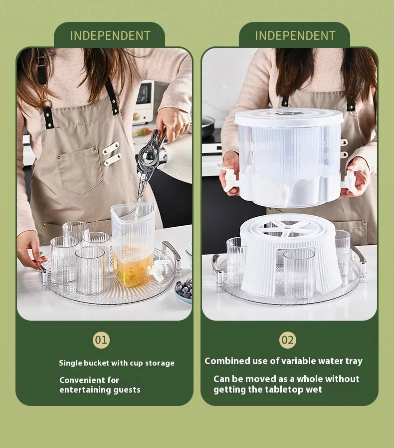 Large-capacity Rotatable Plastic Four-compartment Kettle Kitchen Gadgets