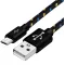 Woven nylon cloth data cable