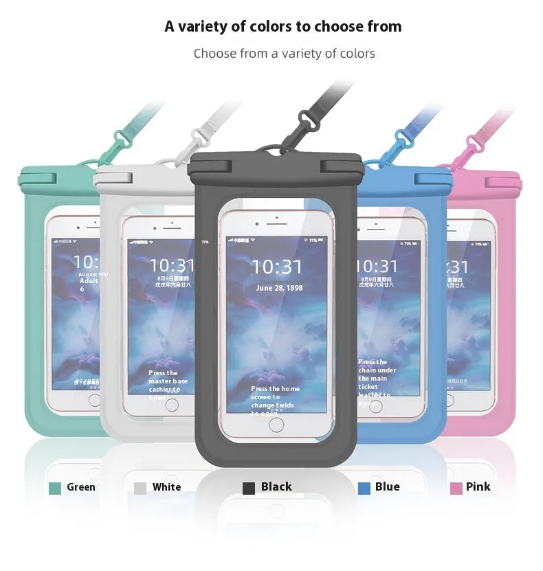 Outdoor Mobile Phone Waterproof Bag Swimming Diving Touch Screen PVC