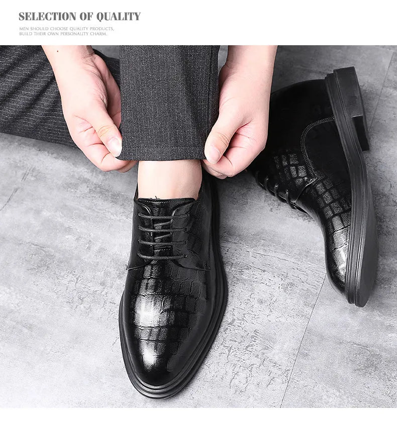 Business Formal Wear Leather Shoes Men's Leather Breathable