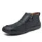 Men's Flats Ankle Boots Fashion Casual Side-zipper Boot Temperament Commuter Shoes
