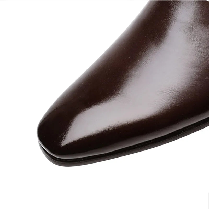 Pointed Toe Chelsea-style Boots For Men Fashion British Style