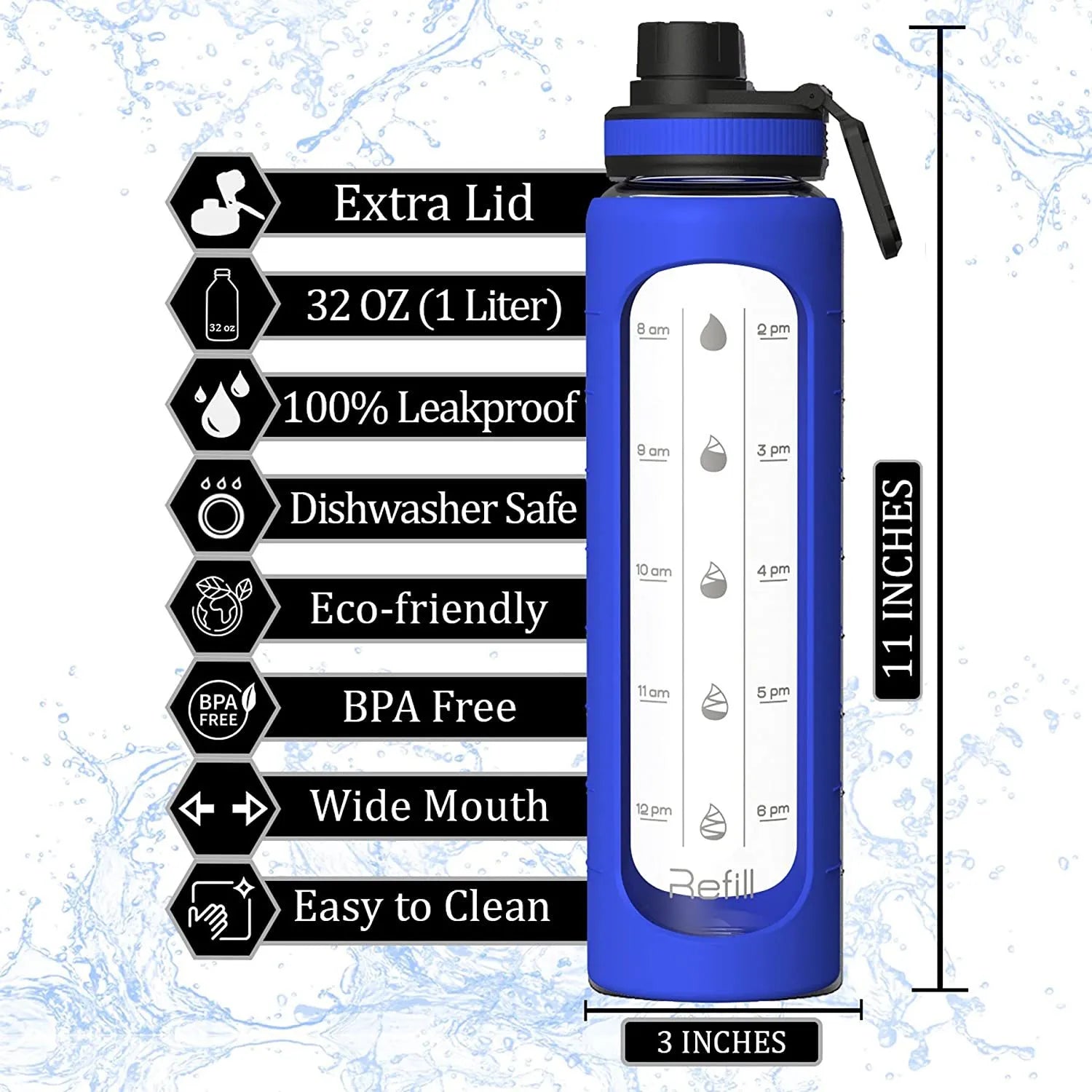 Portable Sports Water Bottle With Large Capacity Kitchen Gadgets