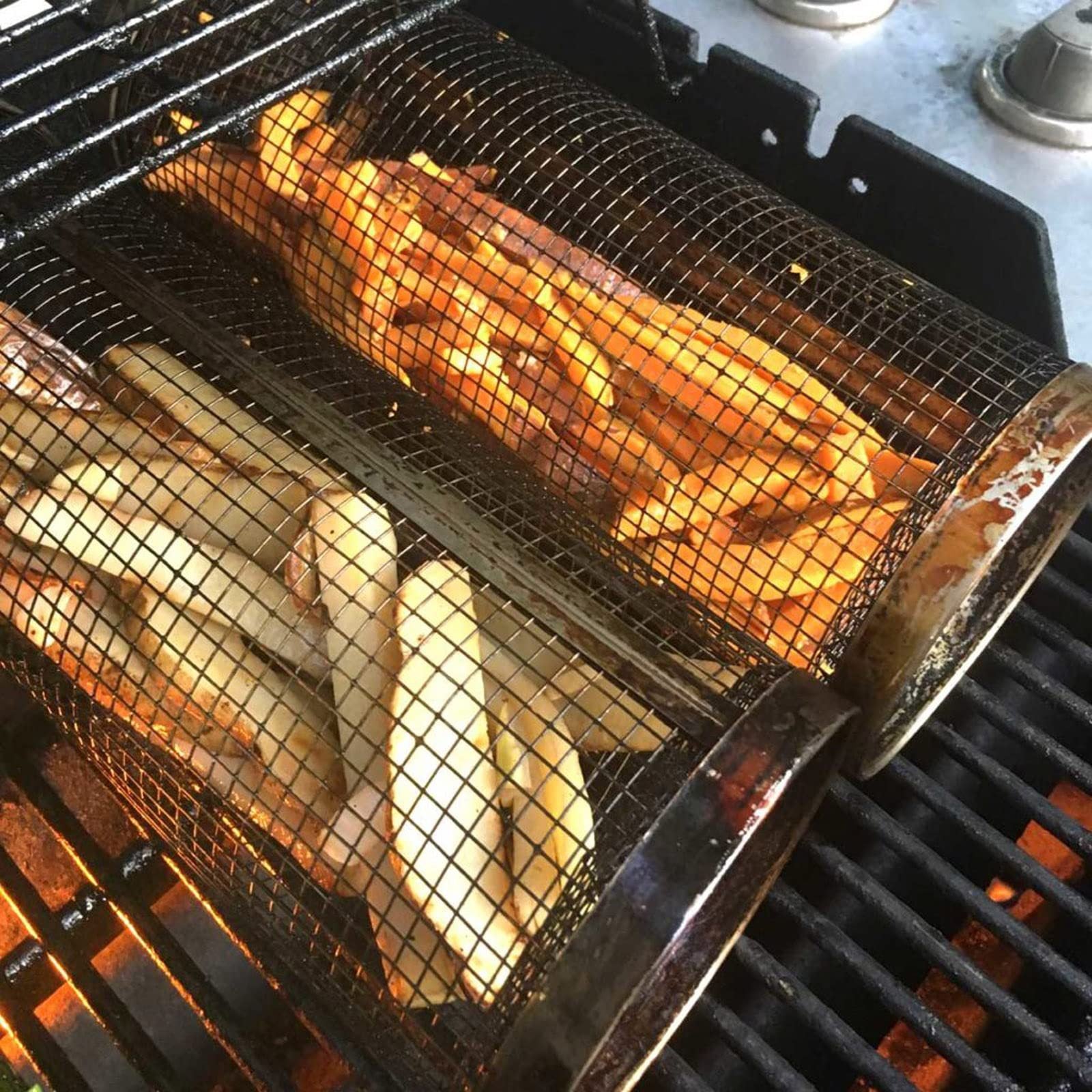 New Barbecue Grate Outdoor Round Barbecue Campfire Barbecue Net Camping Picnic Cookware