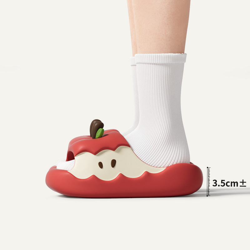 Apple Sandals And Slippers Adult Summer Parent-Child Cute Home And Outfit Children Anti-Slip 2025 New Indoor Cartoon Slippers