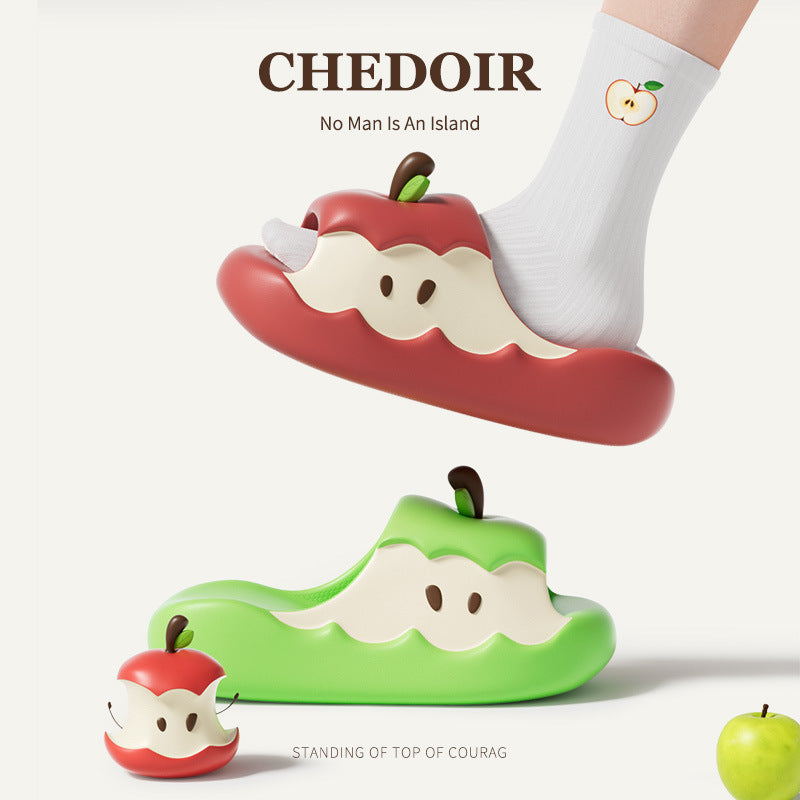 Apple Sandals And Slippers Adult Summer Parent-Child Cute Home And Outfit Children Anti-Slip 2025 New Indoor Cartoon Slippers