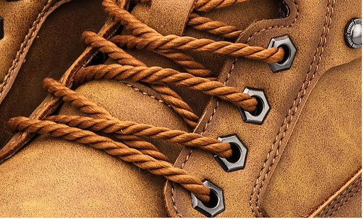 Casual High Top Leather Tooling Shoes Men
