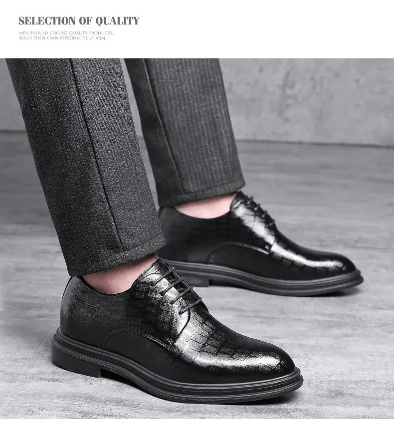 Business Formal Wear Leather Shoes Men's Leather Breathable