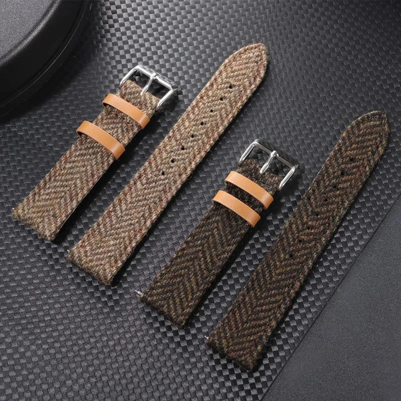 Tweed Vintage Leather Watch Belt