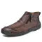 Men's Flats Ankle Boots Fashion Casual Side-zipper Boot Temperament Commuter Shoes