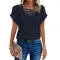 Summer Hollow Out Short-sleeved T-shirt Fashion Ethnic Style Tops Women's Clothing